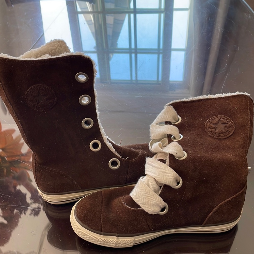 Converse brown suede sneaker boots